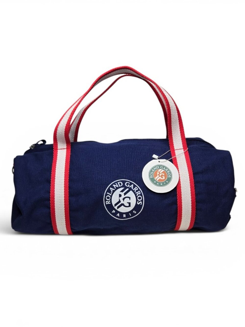 NWT Roland Garros Paris Canvas Barrel Duffel Bag Tennis Gym Retro